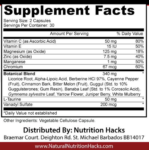 Blood Balance Formula Ingredients