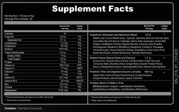 Ultra Boost Juice Ingredients