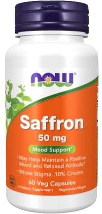 NOW Saffron 50 mg Veg Capsules