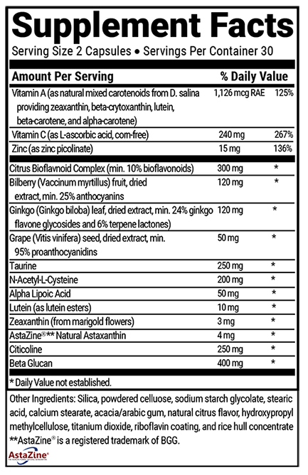 Advanced Vision Formula Ingredients