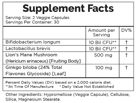 Clear Brain and Mood Ingredients