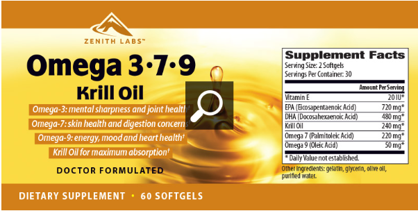Omega 3-7-9 + Krill Ingredients