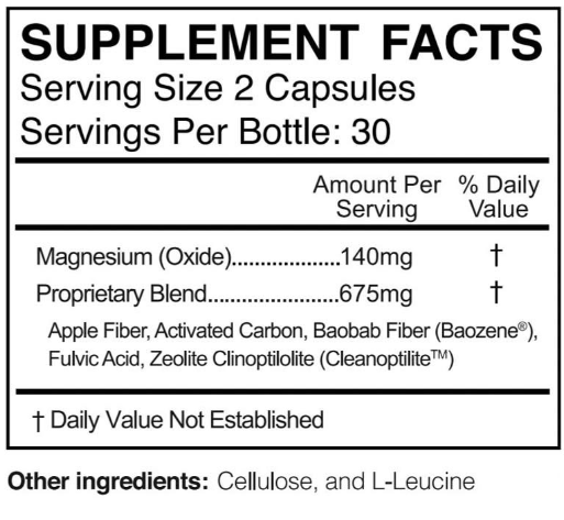 TrueCarbonCleanse Ingredients