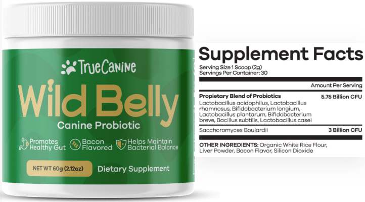 wild belly canine probiotic Supplement Facts