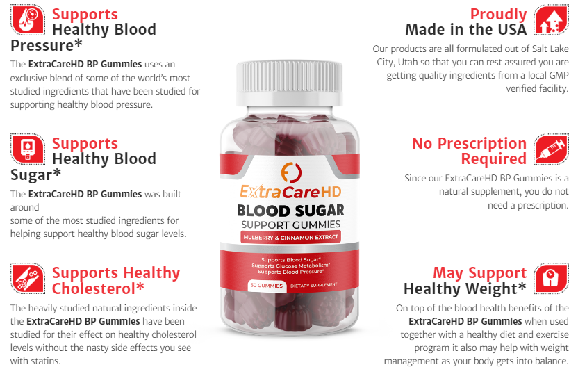 ExtraCareHD Blood Sugar Gummies Benefits