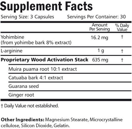 Brazilian Wood Supplement Facts