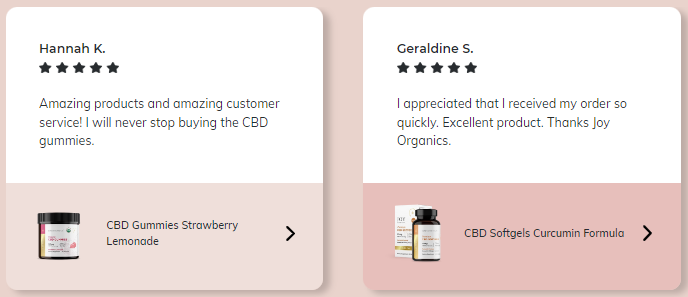 Joy Organics Customer Reviews