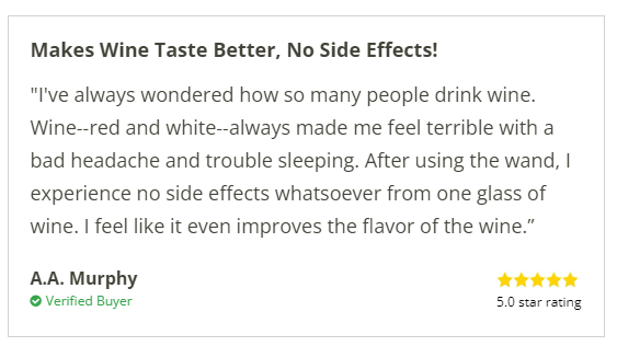 The Wand Wine Purifier Customer Reviews