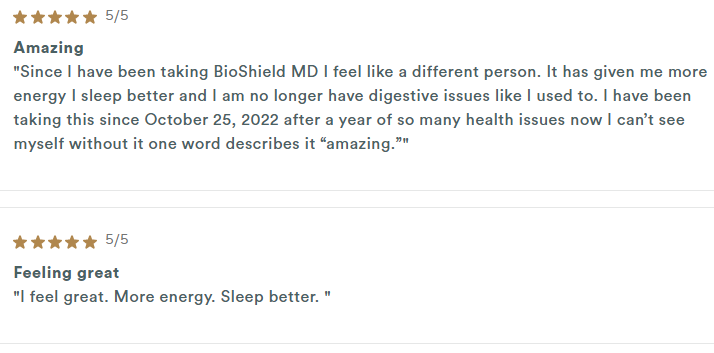 BioShield MD Customer Reviews