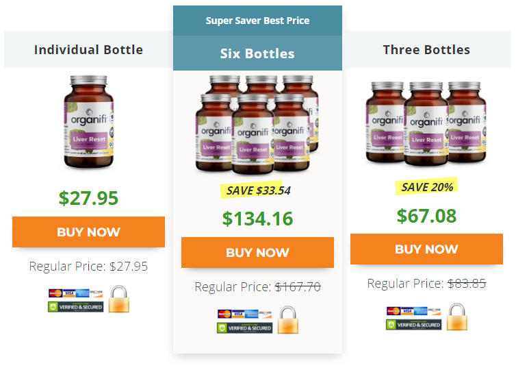 Organifi Liver Reset Price