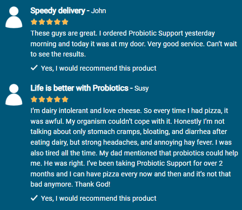 VitaPost Probiotic Support Customer Reviews