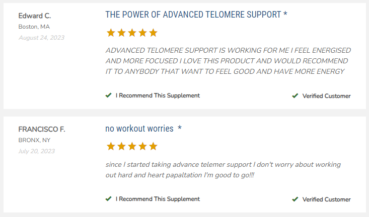 Advanced Telomere Support Customer Reviews