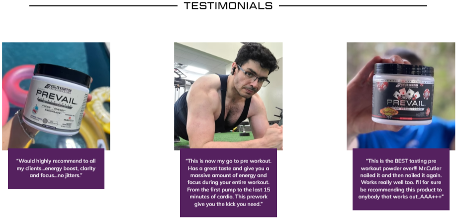 Prevail Pre-Workout Primer Customer Reviews