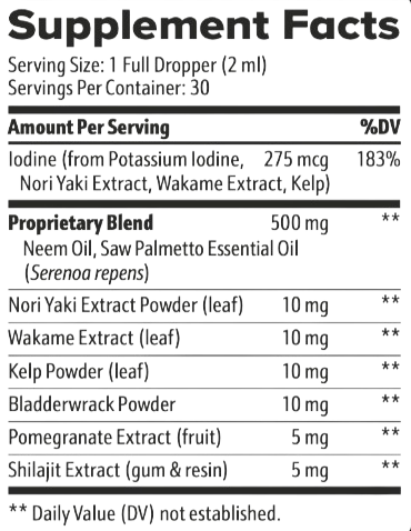 PotentStream Supplement facts