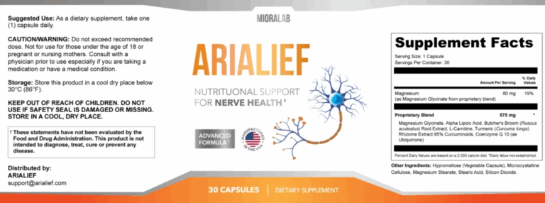 Arialief-supplement-facts